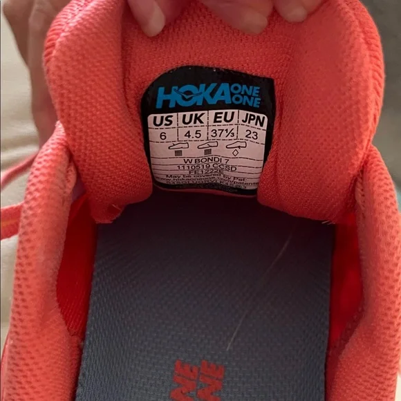 Hoka One One Vibrant Coral Sneakers - Picture 5 of 5